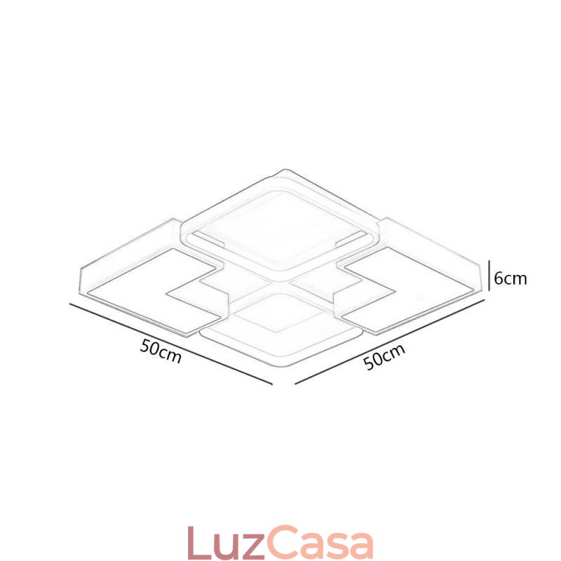 Luminária de teto embutida acrílica para decoração criativa
