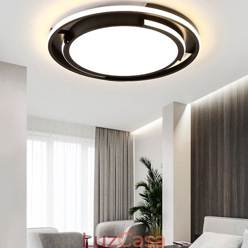 Luminária de teto circular moderna e minimalista embutida