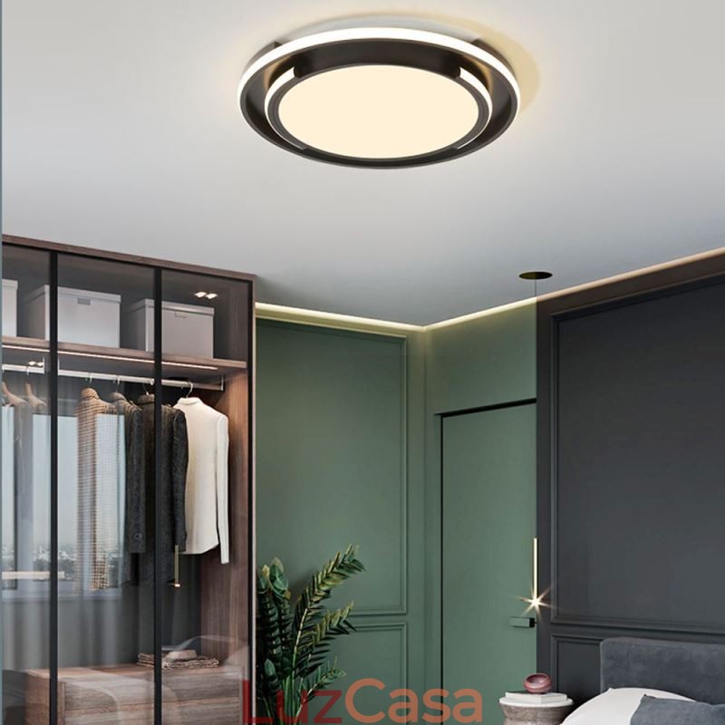 Luminária de teto circular moderna e minimalista embutida