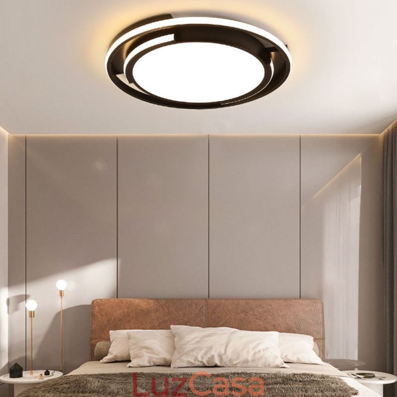 Luminária de teto circular moderna e minimalista embutida