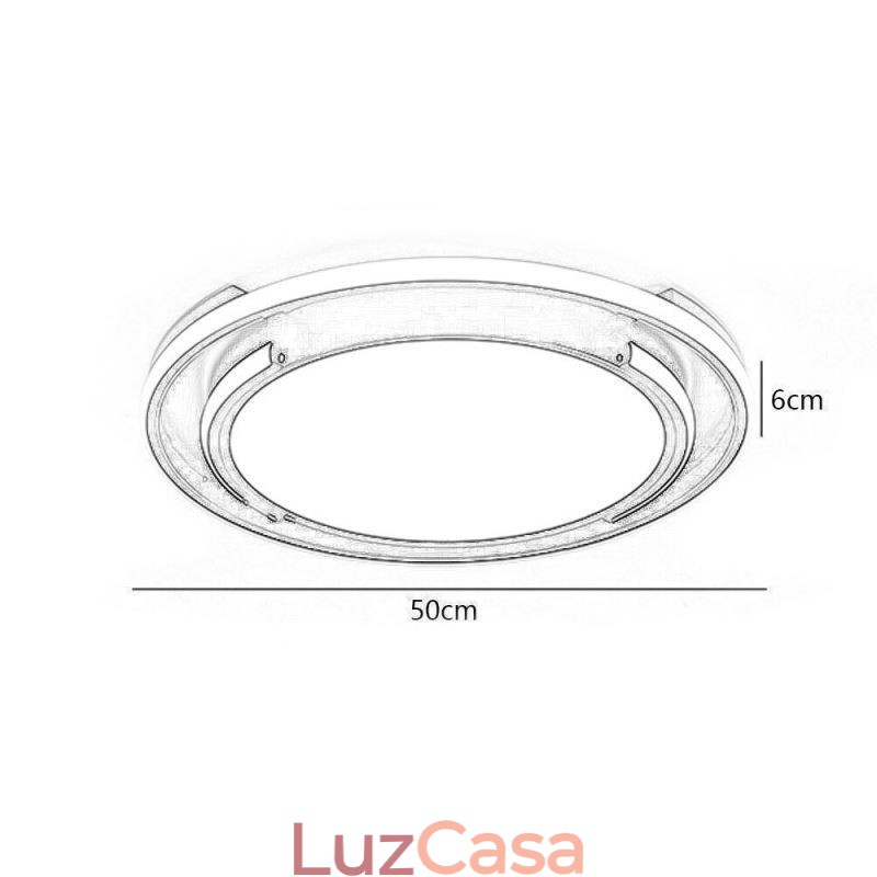 Luminária de teto circular moderna e minimalista embutida