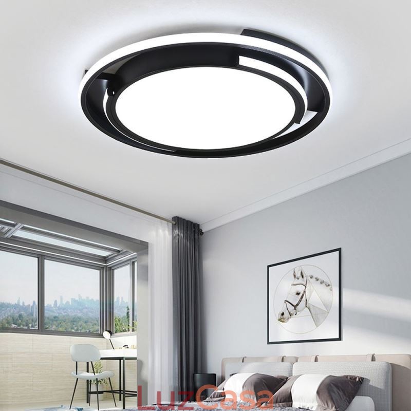 Luminária de teto circular moderna e minimalista embutida