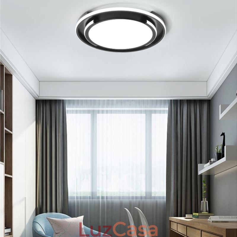 Luminária de teto circular moderna e minimalista embutida