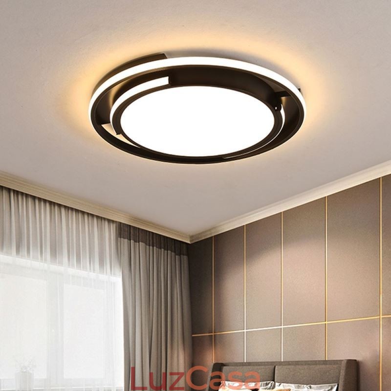Luminária de teto circular moderna e minimalista embutida