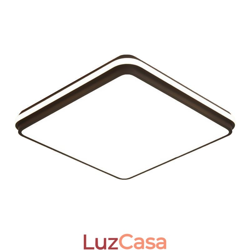 Luminária de teto quadrada minimalista embutida, iluminação acrílica moderna