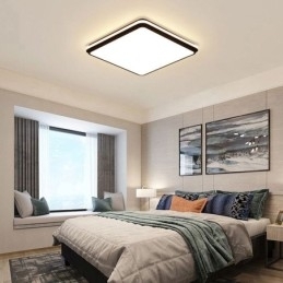 Luminária de teto quadrada minimalista embutida, iluminação acrílica moderna