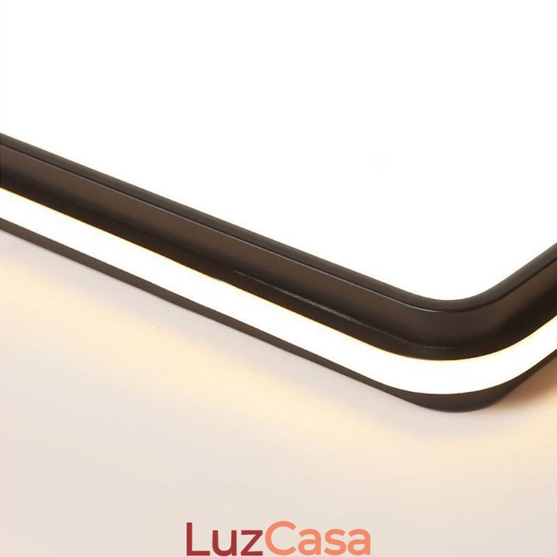Luminária de teto quadrada minimalista embutida, iluminação acrílica moderna