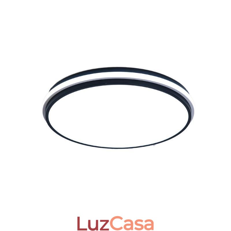 Luminária de teto circular minimalista embutida, iluminação acrílica moderna