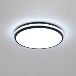 Luminária de teto circular minimalista embutida, iluminação acrílica moderna