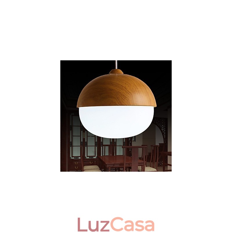 Lustre Mini Estilo Moderno Contemporâneo Madeira Bambu
