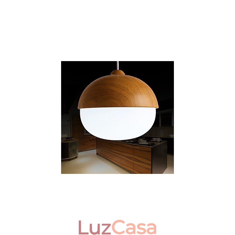 Lustre Mini Estilo Moderno Contemporâneo Madeira Bambu