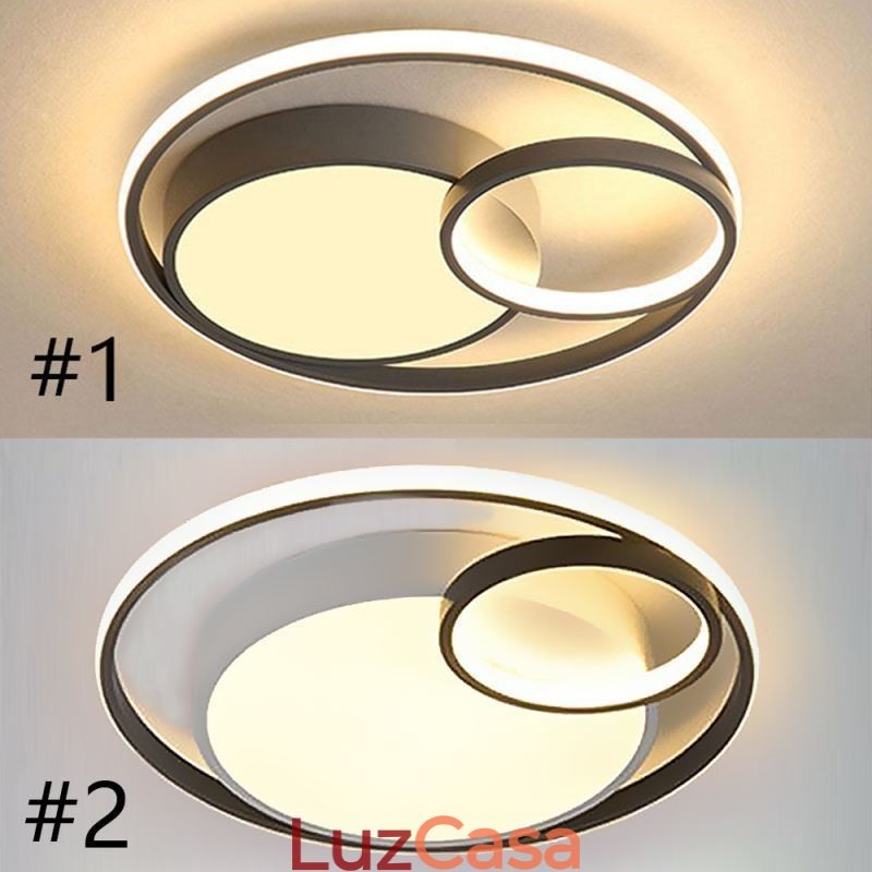 Luminária de teto circular moderna embutida