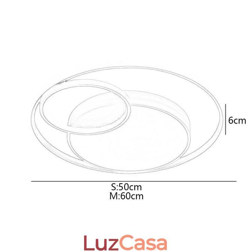 Luminária de teto circular moderna embutida