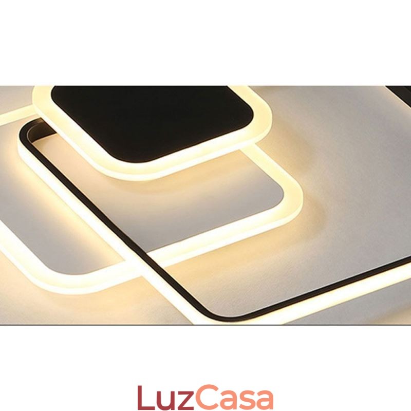 Molduras quadradas Luminária de teto decorativa embutida