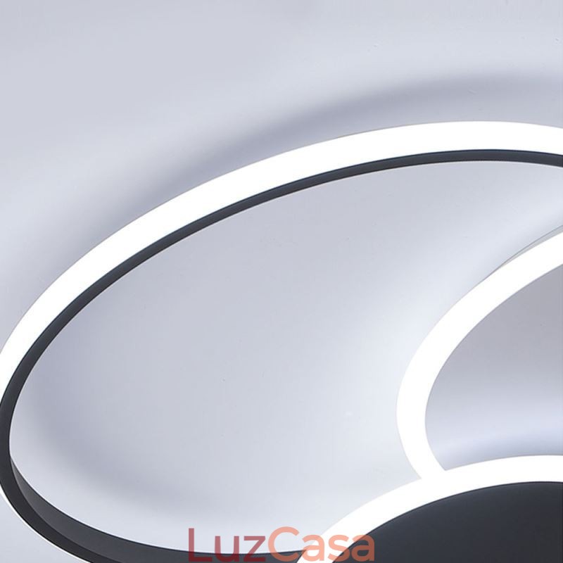 Luminária de teto redonda embutida moderna em acrílico