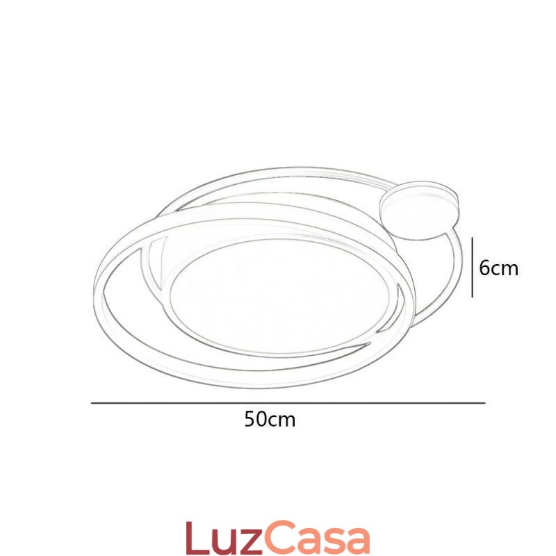 Luminária de teto circular contemporânea embutida
