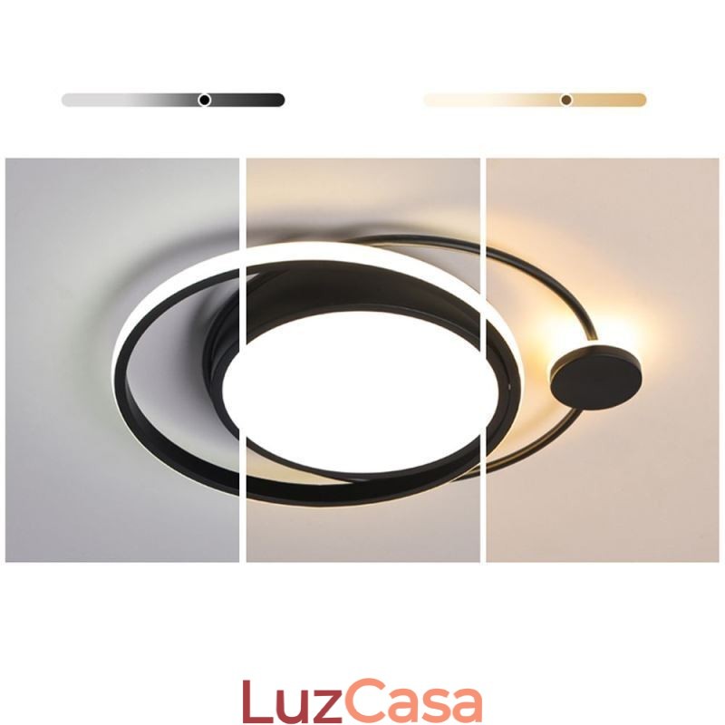 Luminária de teto circular contemporânea embutida