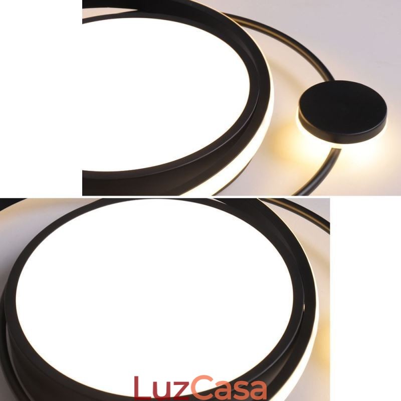 Luminária de teto circular contemporânea embutida