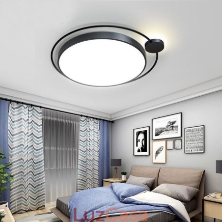 Luminária de teto acrílica redonda de estilo simples com montagem embutida Luminária de teto acrílica redonda de estilo simples com montagem embutida