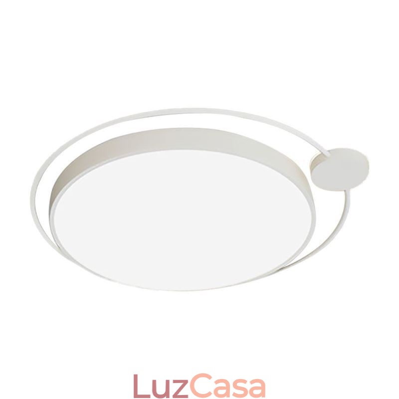 Luminária de teto acrílica redonda de estilo simples com montagem embutida