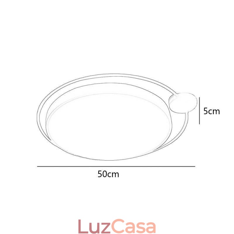 Luminária de teto acrílica redonda de estilo simples com montagem embutida