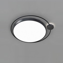 Luminária de teto acrílica redonda de estilo simples com montagem embutida