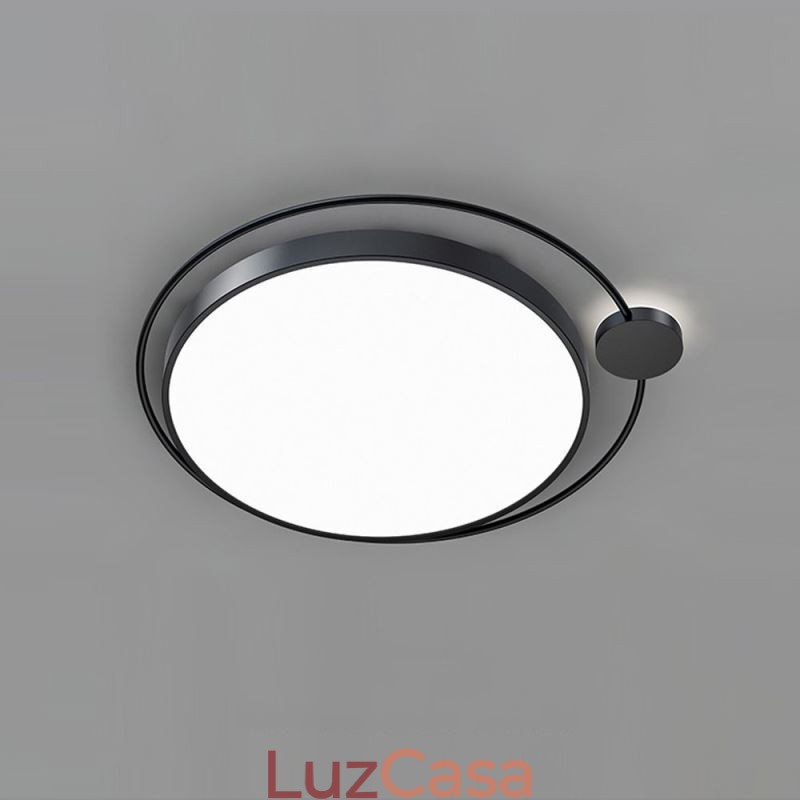 Luminária de teto acrílica redonda de estilo simples com montagem embutida