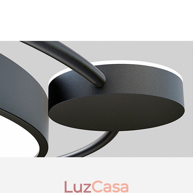 Luminária de teto acrílica redonda de estilo simples com montagem embutida
