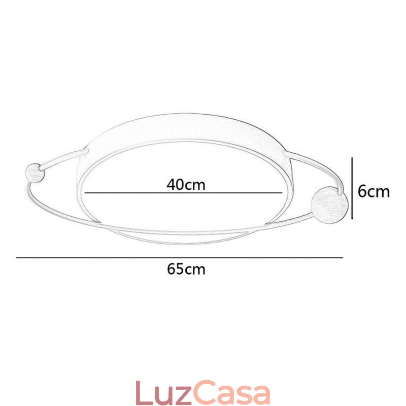 Luminária de teto redonda moderna Planet Flush Mount Luminária