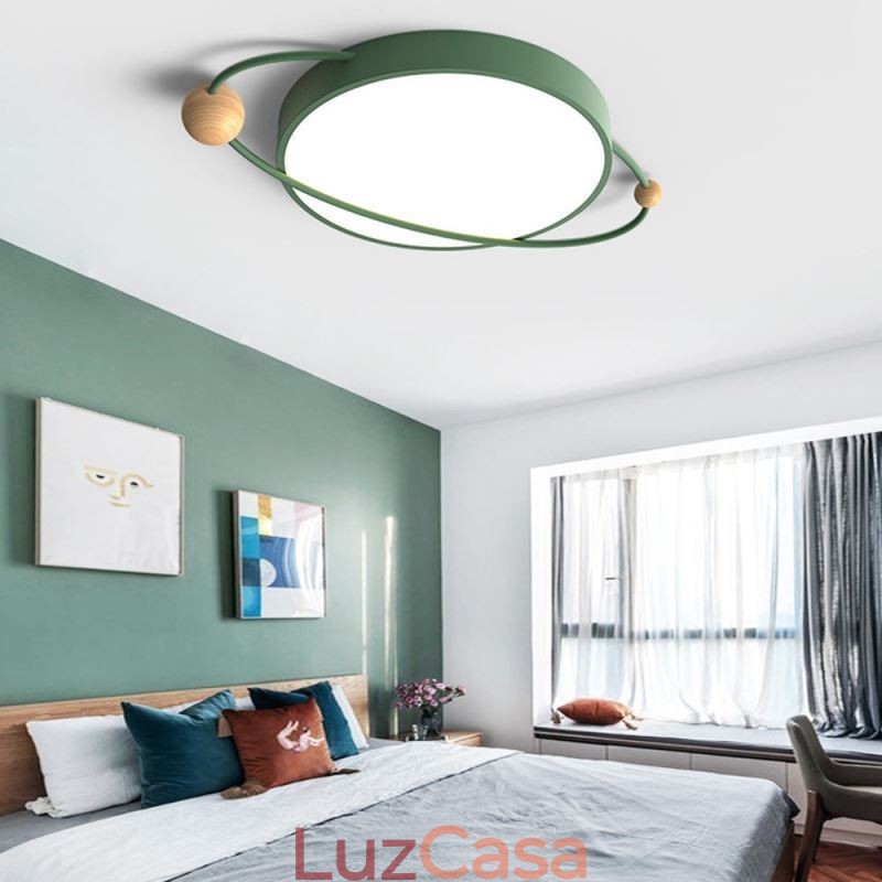 Luminária de teto redonda moderna Planet Flush Mount Luminária
