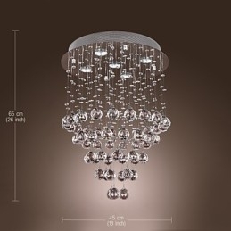 Lustre de Cristal com 5 luzes Design (Cristal K9)