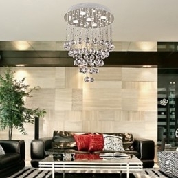 Lustre de Cristal com 5 luzes Design (Cristal K9)