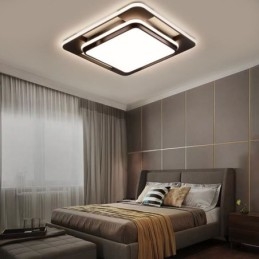 Iluminação de teto quadrada moderna e minimalista embutida