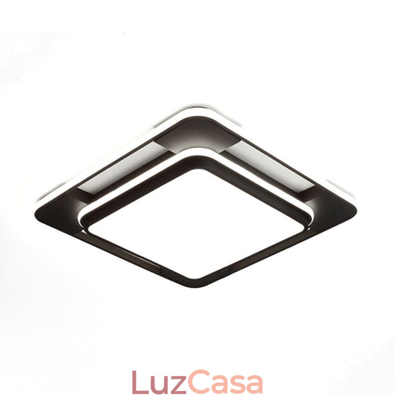Iluminação de teto quadrada moderna e minimalista embutida