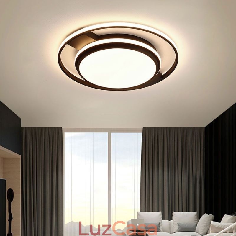 Luminária de teto redonda moderna e minimalista embutida