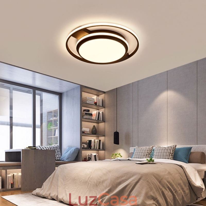 Luminária de teto redonda moderna e minimalista embutida