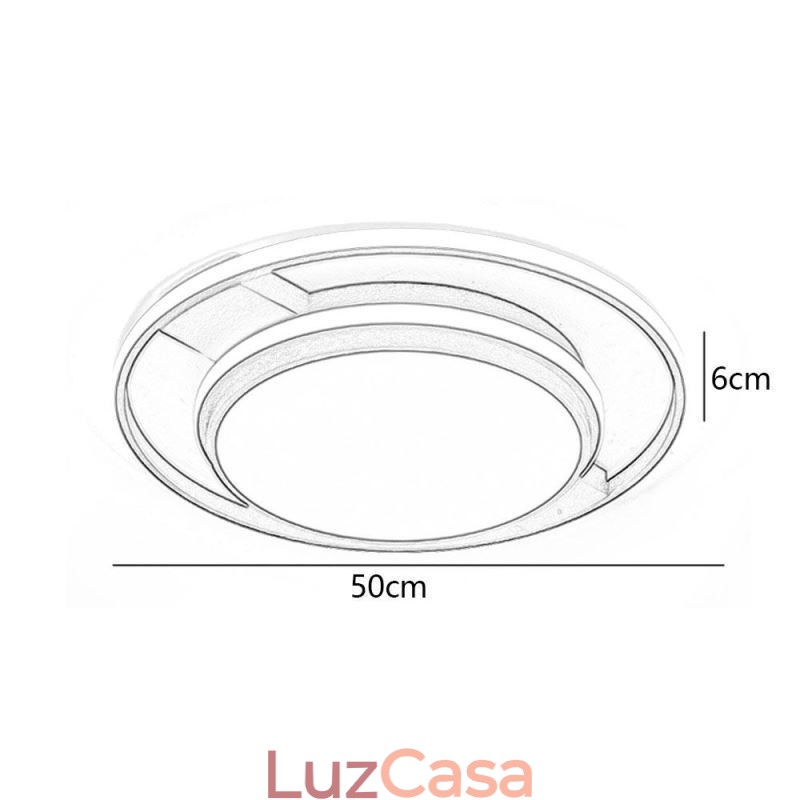 Luminária de teto redonda moderna e minimalista embutida