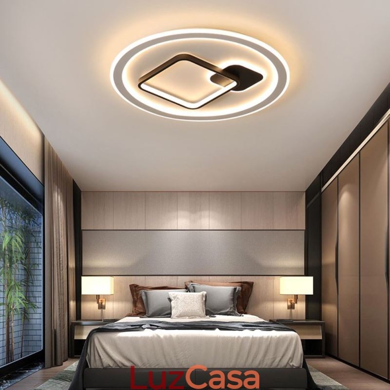Luminária de teto moderna minimalista redonda e quadrada embutida