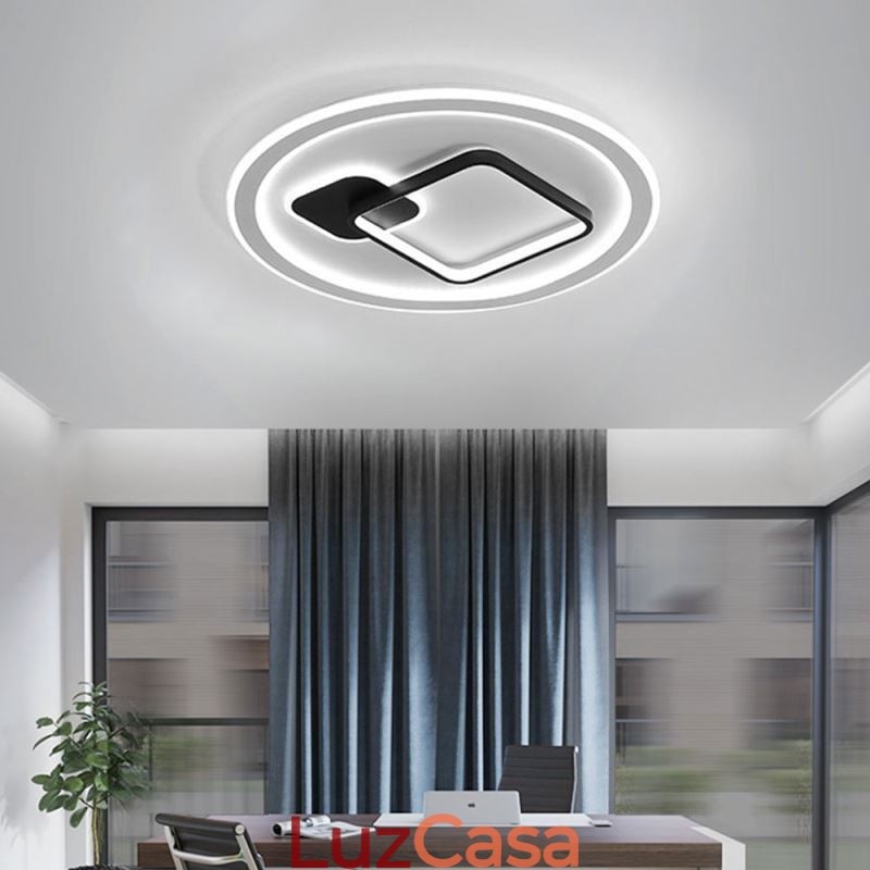 Luminária de teto moderna minimalista redonda e quadrada embutida