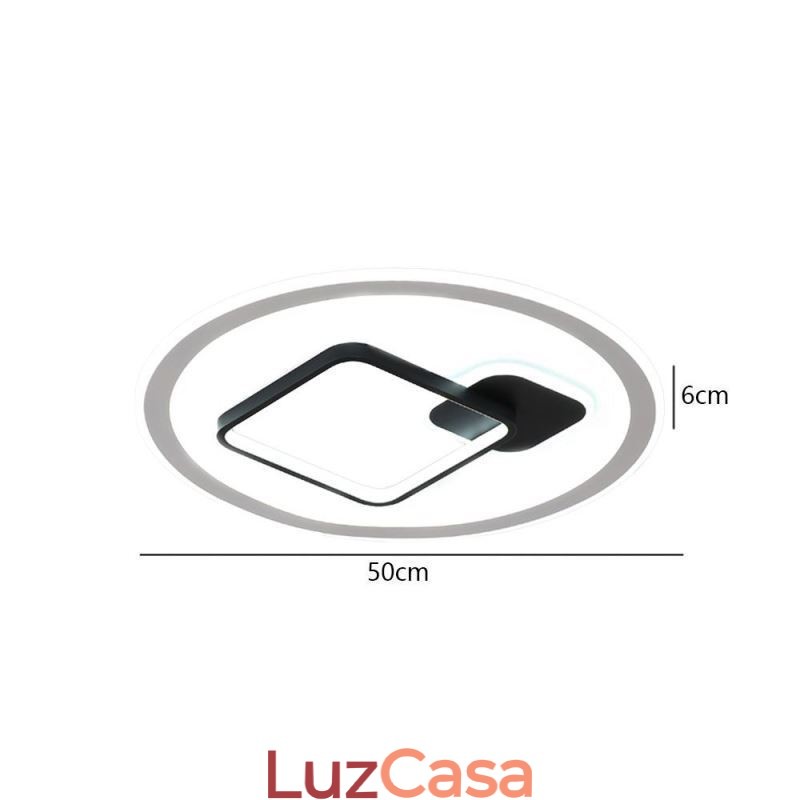 Luminária de teto moderna minimalista redonda e quadrada embutida