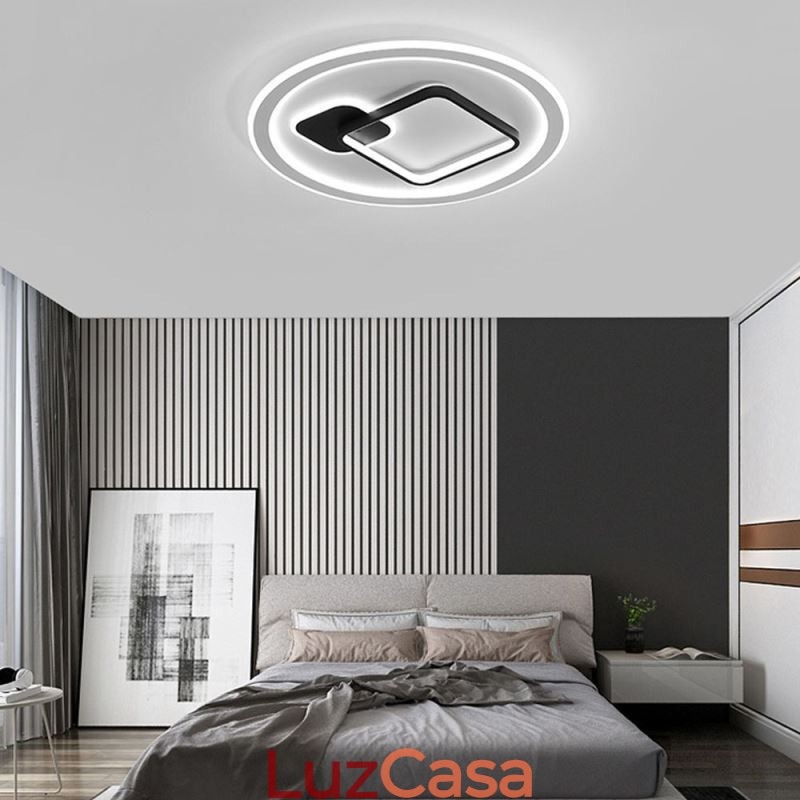 Luminária de teto moderna minimalista redonda e quadrada embutida