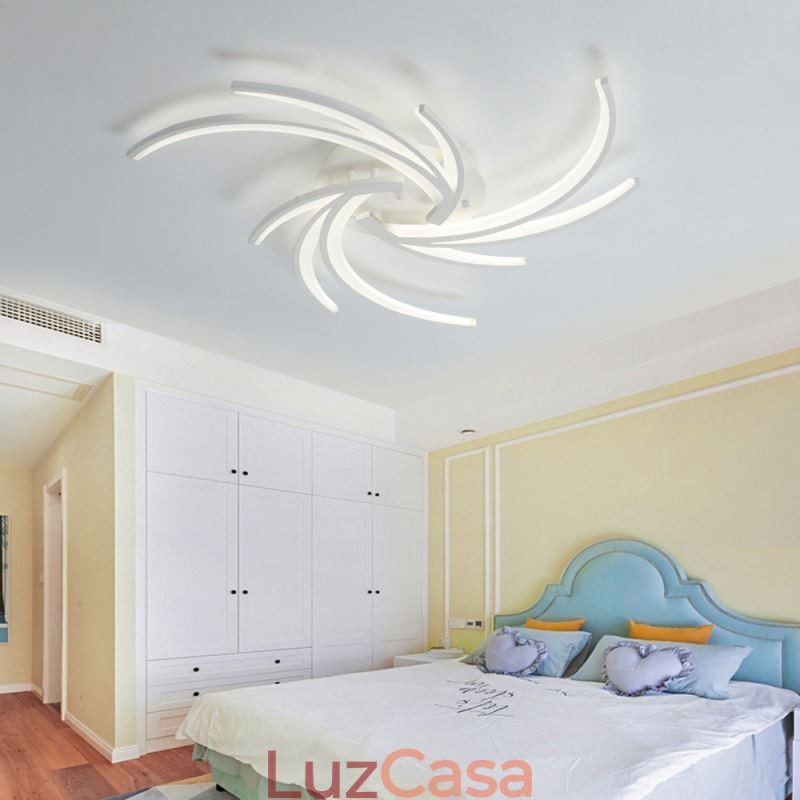 Luminária de teto linear irregular embutida Iluminação moderna