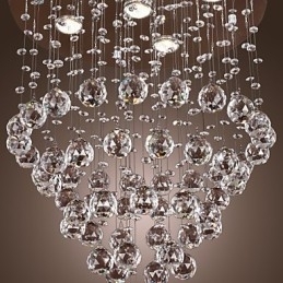 Lustre de Cristal com 5 luzes Design (Cristal K9)