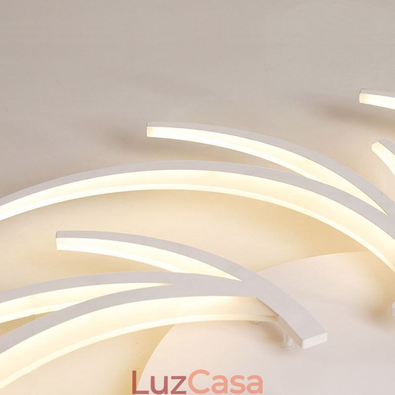 Luminária de teto linear irregular embutida Iluminação moderna