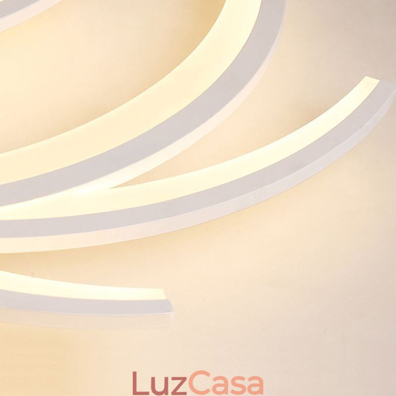 Luminária de teto linear irregular embutida Iluminação moderna