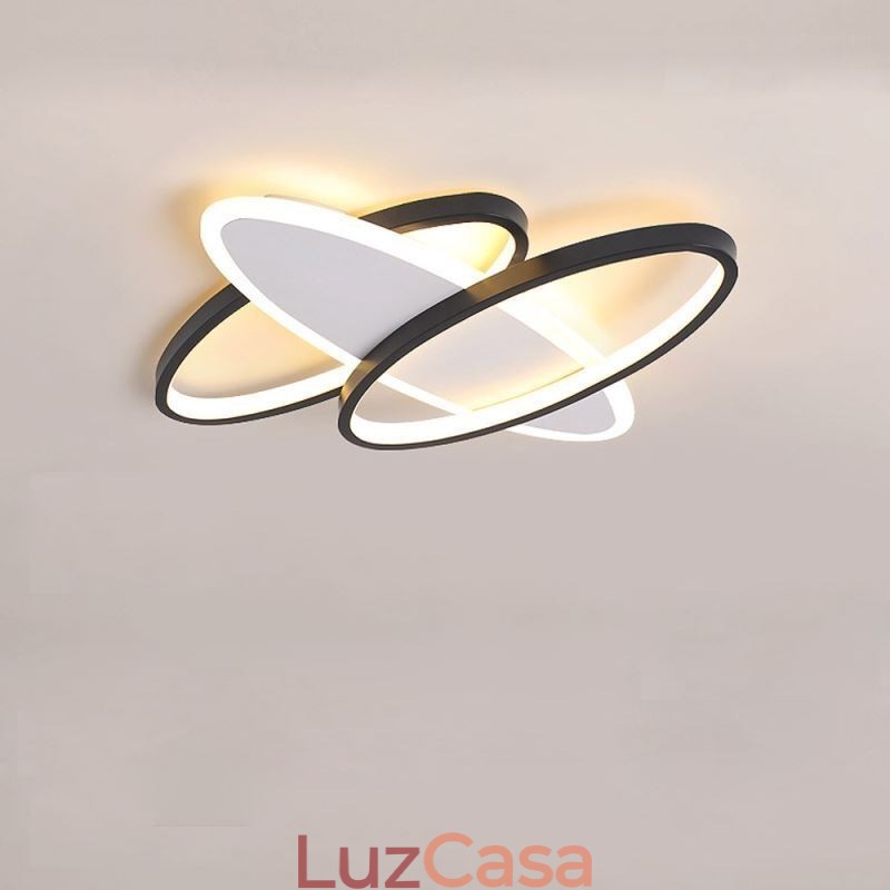 Luminária de teto oval moderna de acrílico embutida