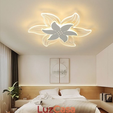 Elegante flor montagem embutida luz de teto iluminação decorativa única