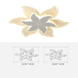 Elegante flor montagem embutida luz de teto iluminação decorativa única