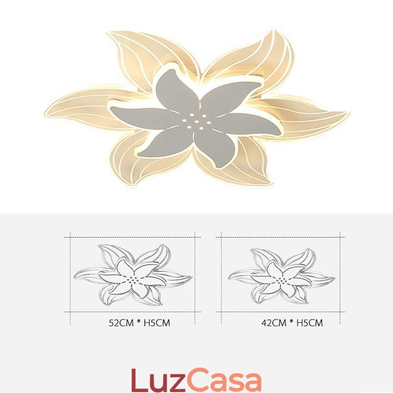 Elegante flor montagem embutida luz de teto iluminação decorativa única