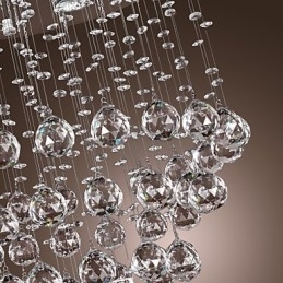 Lustre de Cristal com 5 luzes Design (Cristal K9)